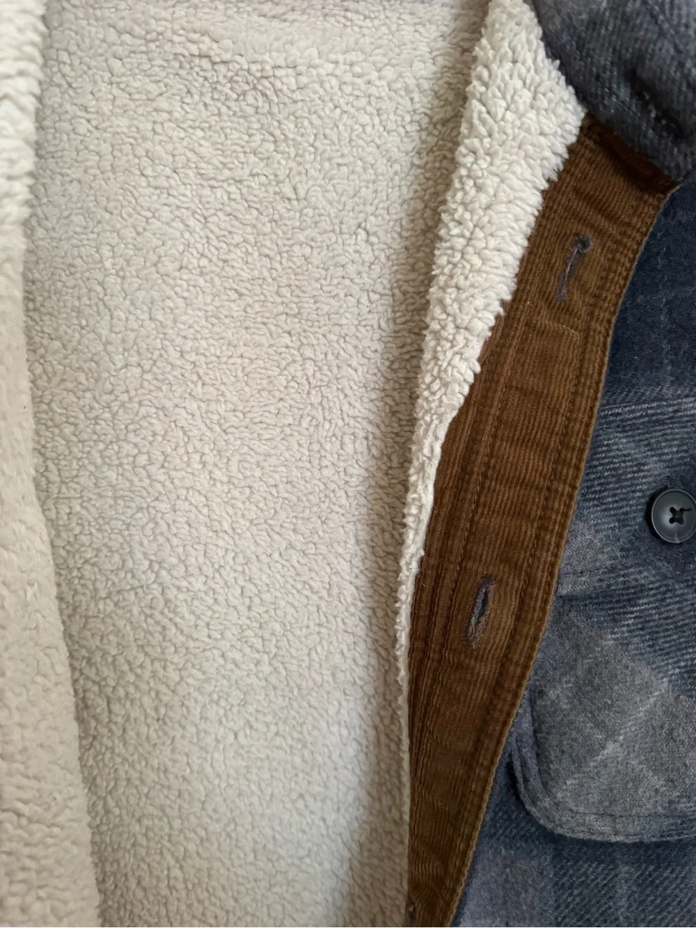 JACHS New York Men’s Sherpa-Lined Plaid Shirt Jacket | Gray Flannel Shacket